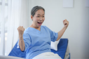 A happy elderly patient